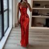 Sexy Sequins Backless Slip Maxi Dress Women Sleeveless Bodycon Hip Package Dresses Summer Party Evening Robe