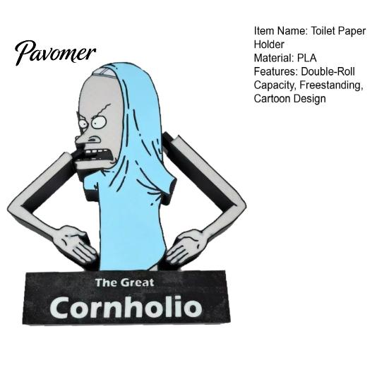 Toilet Paper Holder Cartoon Double-Roll Stand Double Roll Funny Countertop for Bathroom Decor Creative Accessory