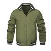 2026 Men's Casual Stand Collar Versatile Sports Jacket for Spring and Autumn - Solid Color