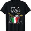 Italian Flag Drum Kit, Italia Rocks, Drummer Musician T-Shirt