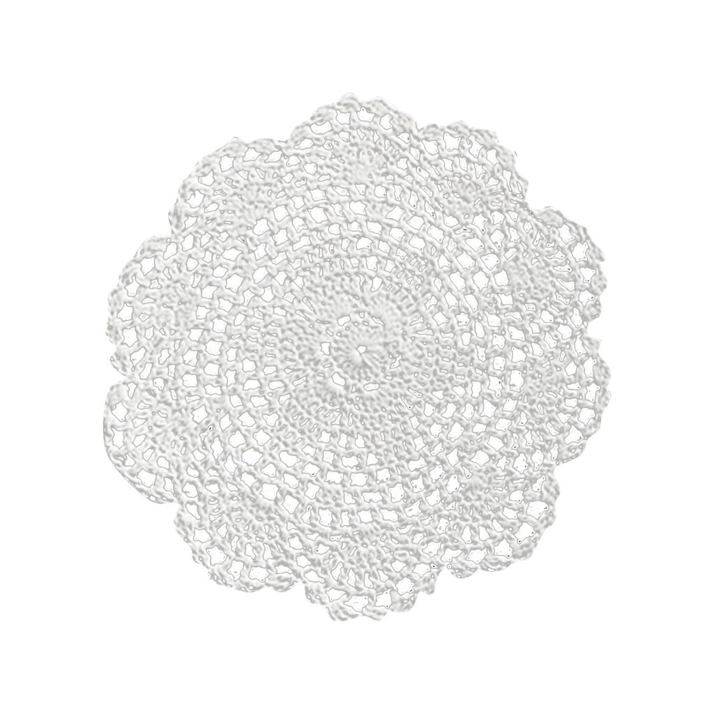 Modern Lace Cotton Table Place Mat Crochet Round Coffee Placemat Pad Christmas Pan Coaster Cup Mug Tea Dining Doily Kitchen