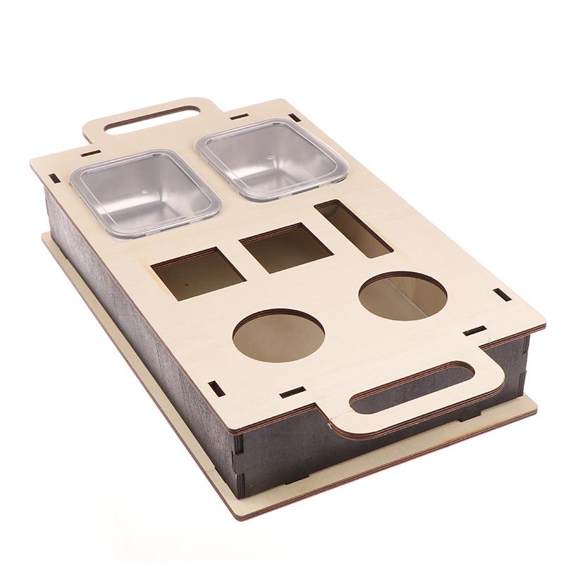 Organizér na gaučový barový stolek na odkládací stolky konferenční stolek gaučový bar dřevěný jako dárky k pivu pro muže podnos na pohovku se dvěma miskami na svačinu