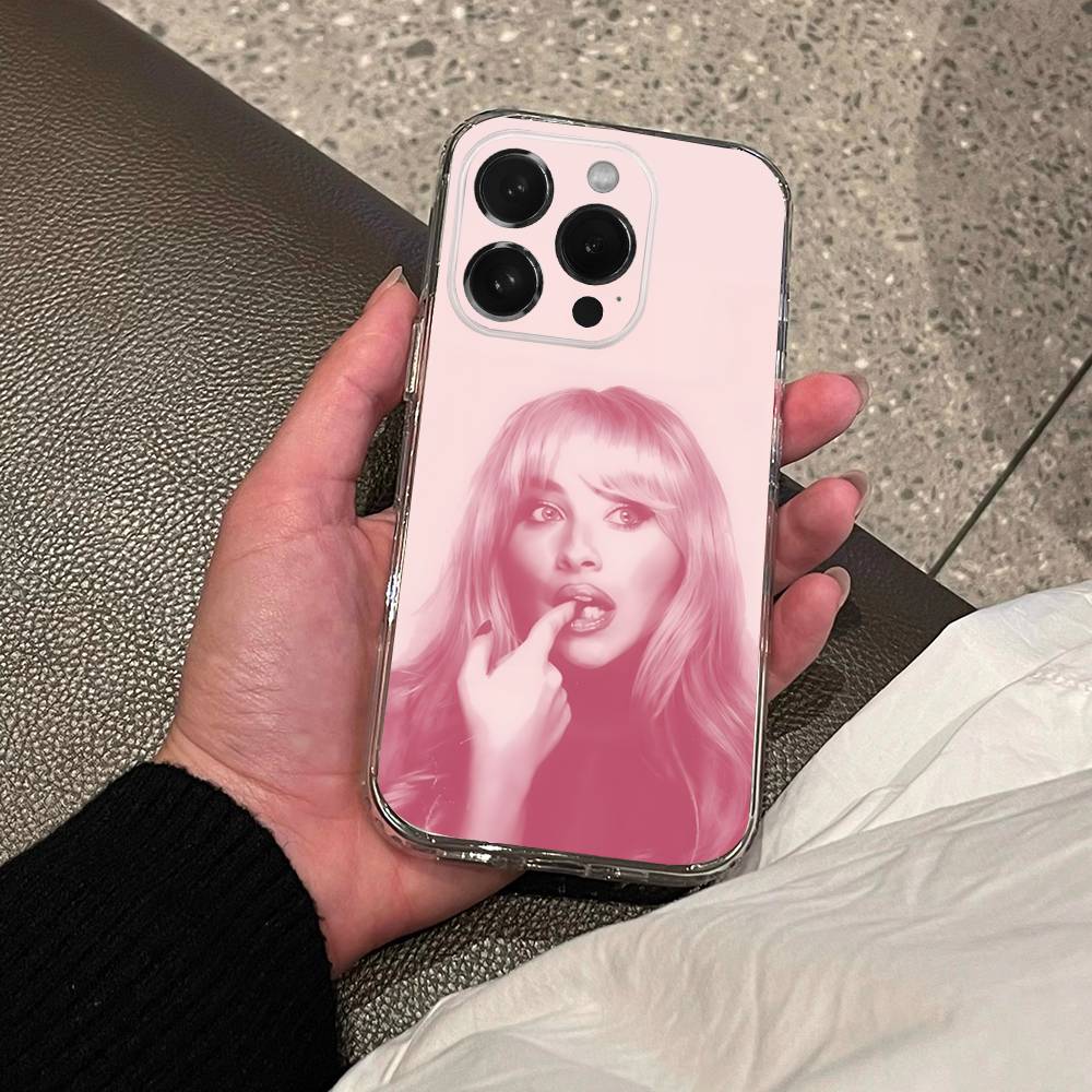 

S-Sabrina Man s Best Friend Phone Case For iPhone 16,15,14,13,12,11 Pro,Max,Plus,X,XS,XR,SE4,E Mini Transparent Soft Cover iPhone15
