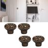 4pcs Easy Install Door Knobs Round Drawer Knobs Vintage Cabinet Handles  Bedroom