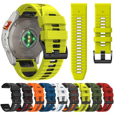 Correa de Silicona para Reloj Bicolor QuickFit 22 mm 26 mm Para Garmin Epix Pro Gen 2 47 mm 51 mm/Fenix 7X 7 Pro/Quatix 6 6X 5X Correa Pulsera