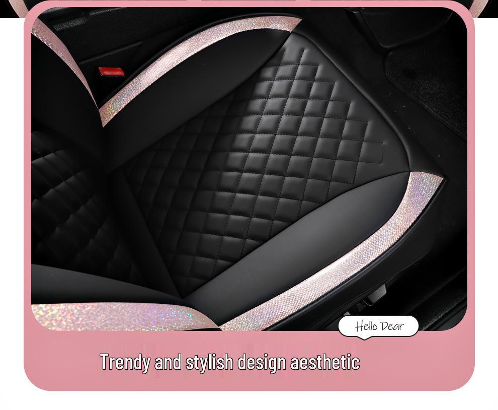 Universal Full Leather Car Seat Cover – All-Season, Cute Design, Full Surround Fit