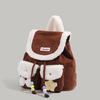 Korean Version Retro Cute Backpack 2024 Autumn Winter New Casual Versatile Corduroy Large Capacity Plush Small Backpack