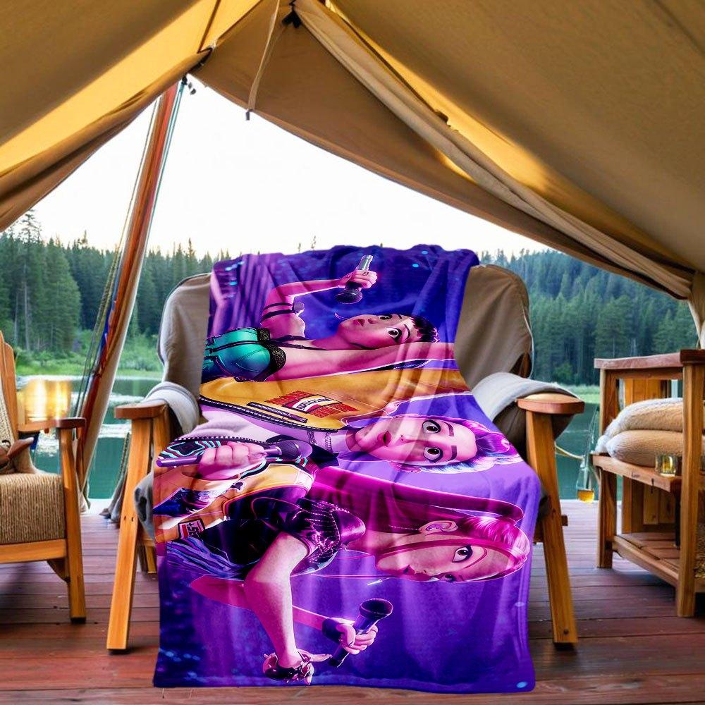 

Vivid Concert Vibes: Colorful Microphone Performance Outfit Blanket Lightweight Flannel Throw Blanket for Sofa, Bed, Travel, Camping, Livin 130x150cm