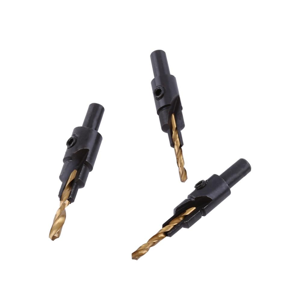 6PCS HSS Steel 4241 Counterbore Drill Bit Kit Woodworking Drill Bit Set  Woodworking Use