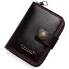 Men RFID Blocking Wallet Large Capacity Credit Card Holder Zipper Accordion Card Case Leather Card Organizer Coin Purse