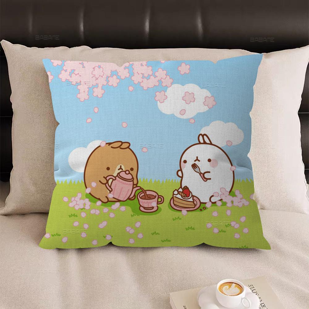 

Cute Bunny Rabbit Pillowcase toon Gift Cushion Cover Bedroom Home Sofa Chair Seat Decor pillow case 12x12Inch