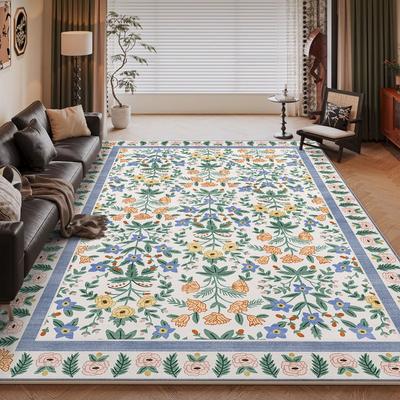 Blumenmuster Themenbereichsteppich Böhmischer Wasserabsorbierender Rutschfester Teppich für Innen- und Außenbereich Mehrszenen-Heimdekor-Matte