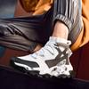 Men Fashion Sneakers High-Top Mesh Running Shoes Lace-Up Fitness Sports Shoes Trail Jogging Shoes Non-Slip Casual Socks Sneakers