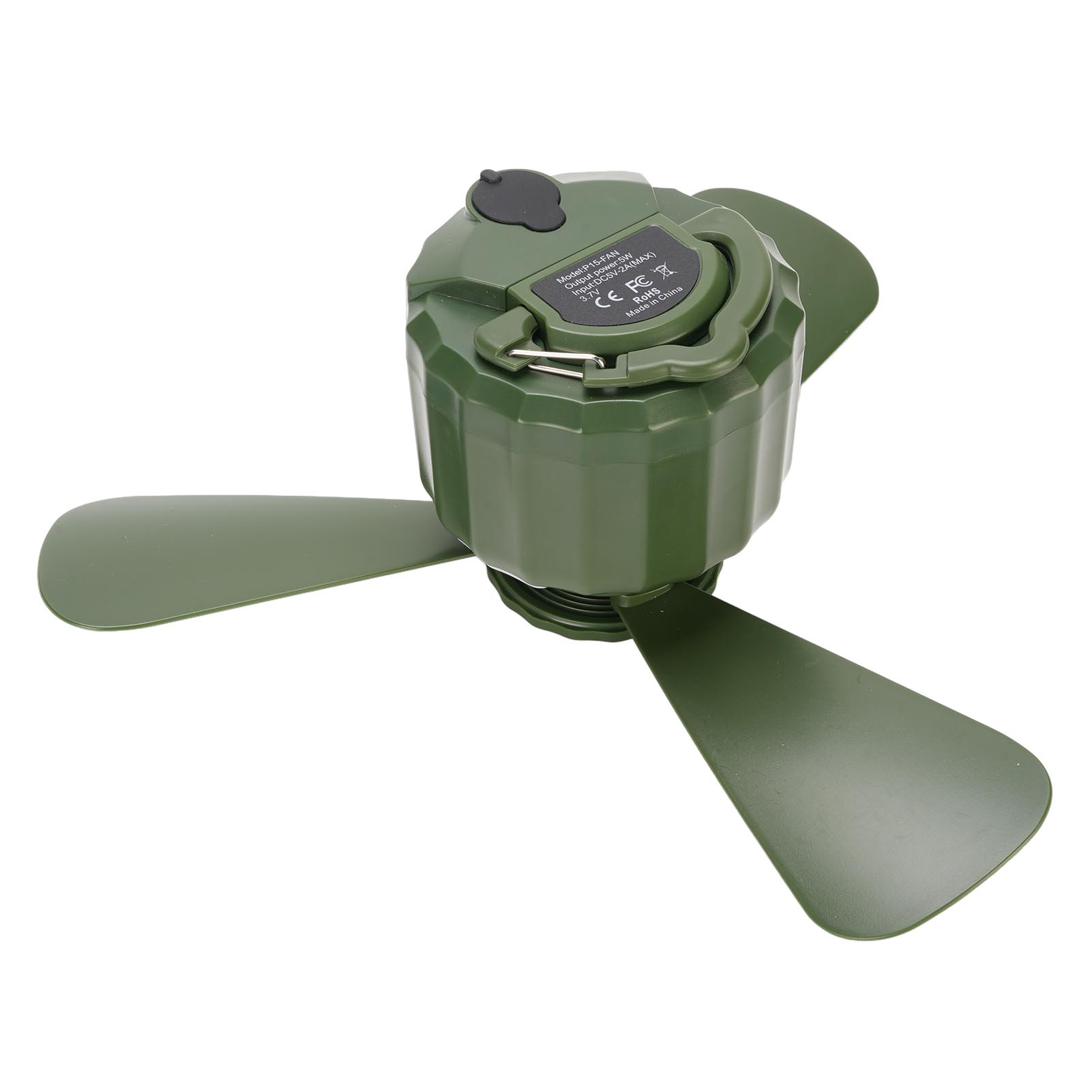 Tent Ceiling Fan With Remote Control LED Light Rechargeable Powerful Wind Portable Tent Fan For Fishing Camping Outdoor зелёный