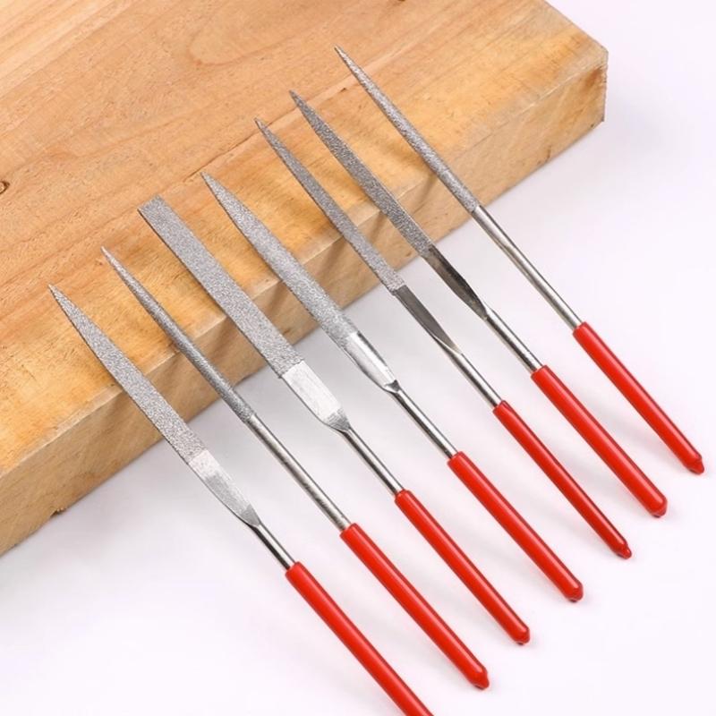 10Pcs Diamond Needle File Set 3x140mm Mini Needle File Kit For Stone Glass Metal Carving Craft Hand Tools Needle File Set