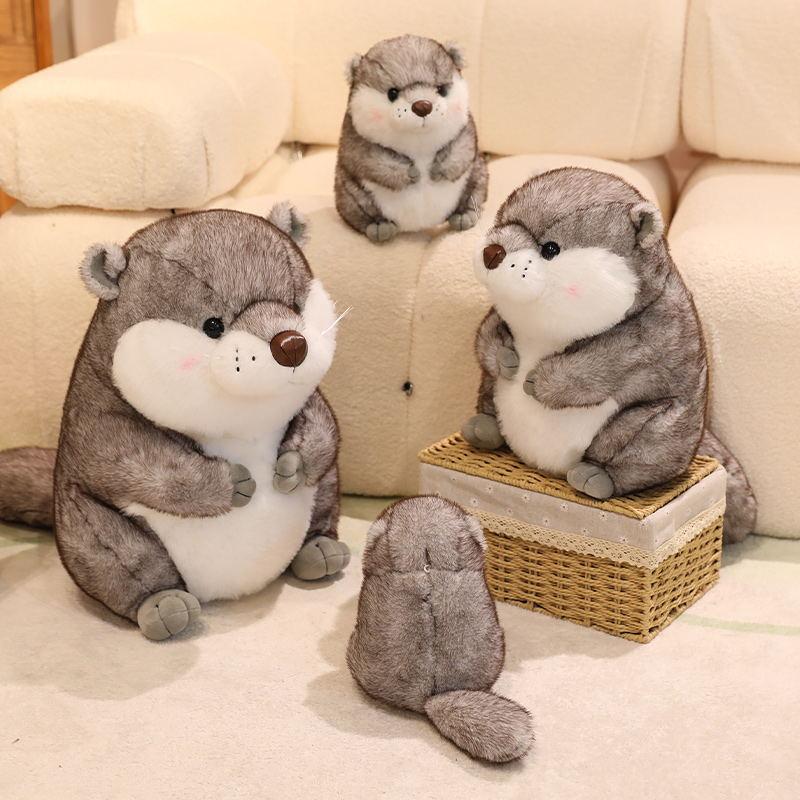 Plush Toy Cute Otter Doll Soft Cute Rag Doll Creative Doll Sleeping on The Bed and Send Pillow To Boys and Girls Birthday