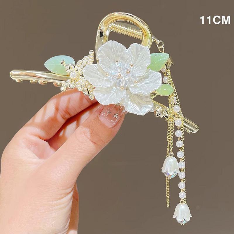Long Butterfly Beaded Tassel Hair Clip For Women Fairy Temperament Sweet Princess Hairpin Hair Accessories