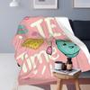 Cute Fun Tea Party  Blankets Flannel Sofa Throw Blanket Lightweight for Home Bedroom Outdoor Throws Bedspread Quilt