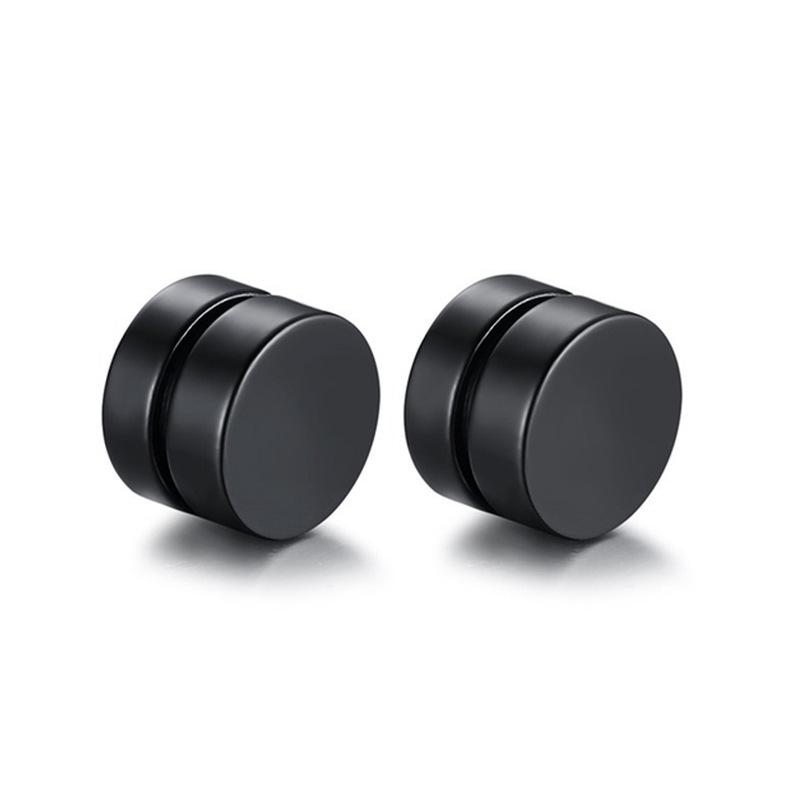 Korean Style Magnetic No-Piercing Earrings - Simple Round Fashion Ear Studs