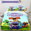 3pcs Smiling Critters2 pattern bedding set duvet cover set includes duvet cover &pillowcases, perfect all season bedroom decoration & gift