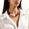 Bohemian Colored Resin Beaded Necklace For Women Vintage Adjustable Acrylic Short Choker Jewelry Gift