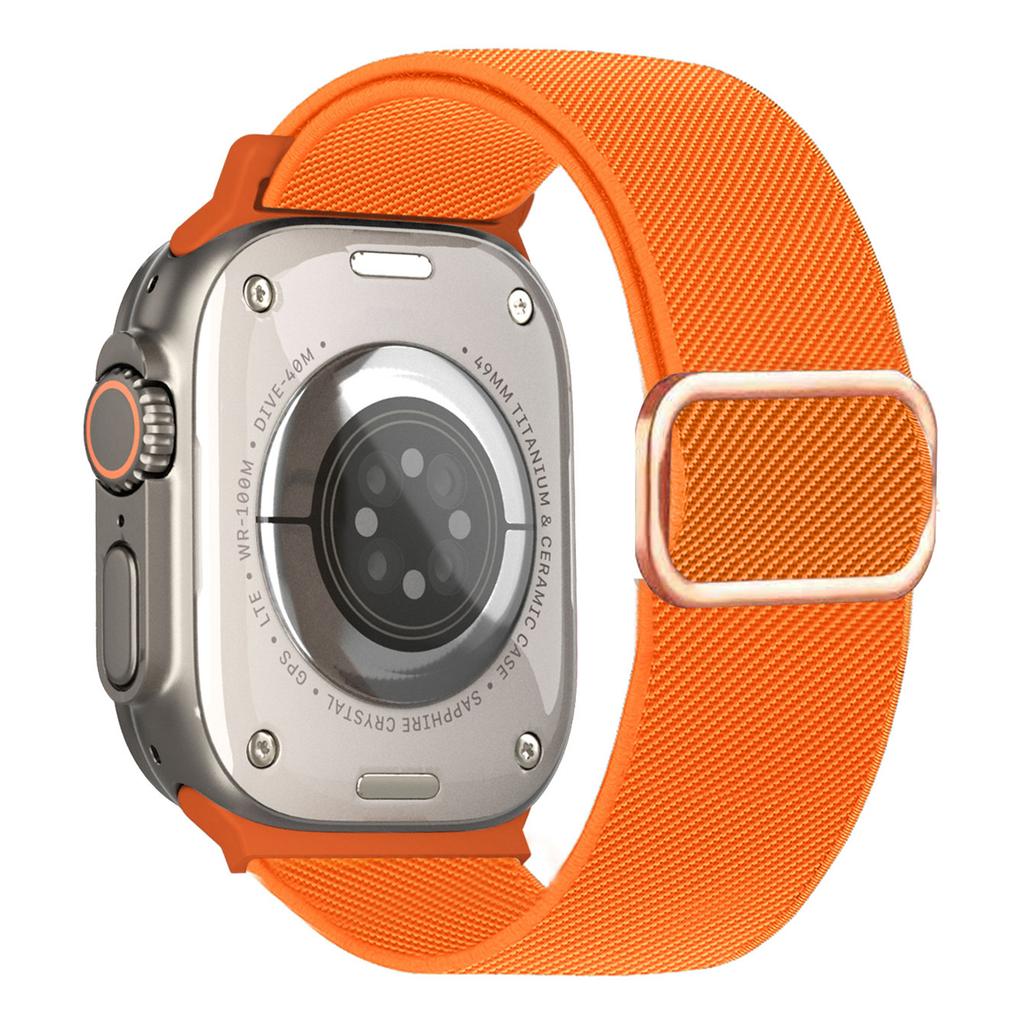 Textured Nylon Watch Band for Apple Watch Series 11 10 42mm / 9 8 7 41mm / SE3 SE2 SE 6 5 4 40mm / 3 2 1 38mm Adjustable Wrist Strap with Metal Buckle