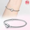 Copper Authentic Heartshaped Square Round Clasp Snake Chain Charming Bracelets Fien Jewellery for Women High Quality
