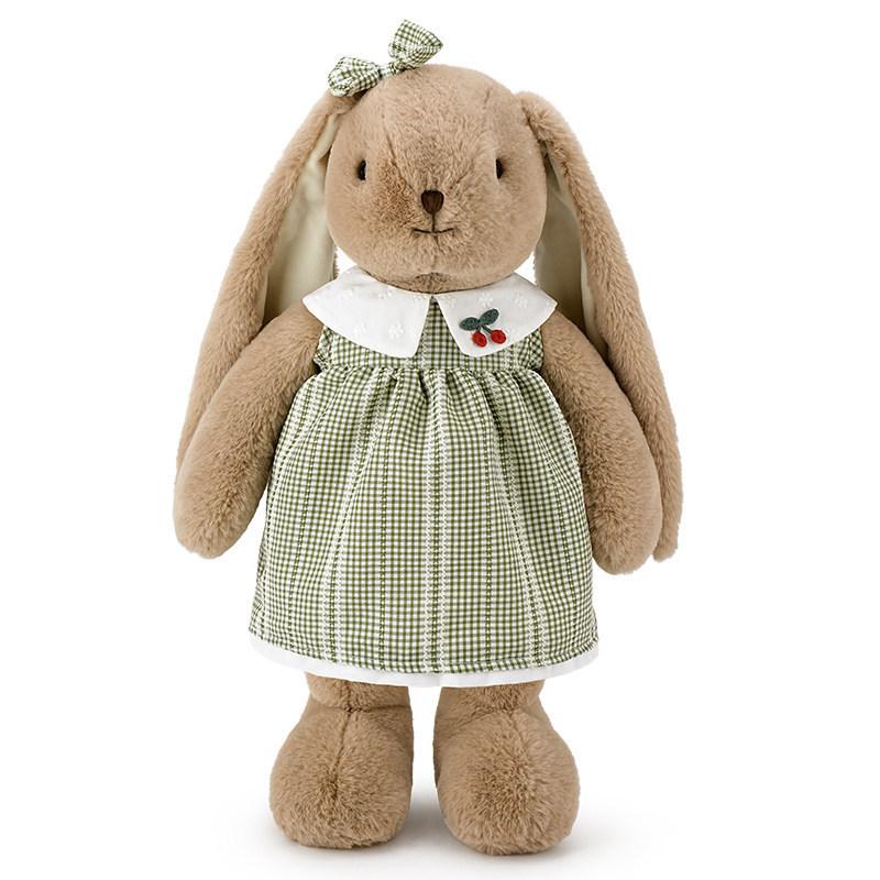 Plush Bunny Stuffed Animal With Soft Short Pile For Kids Birthday Gift