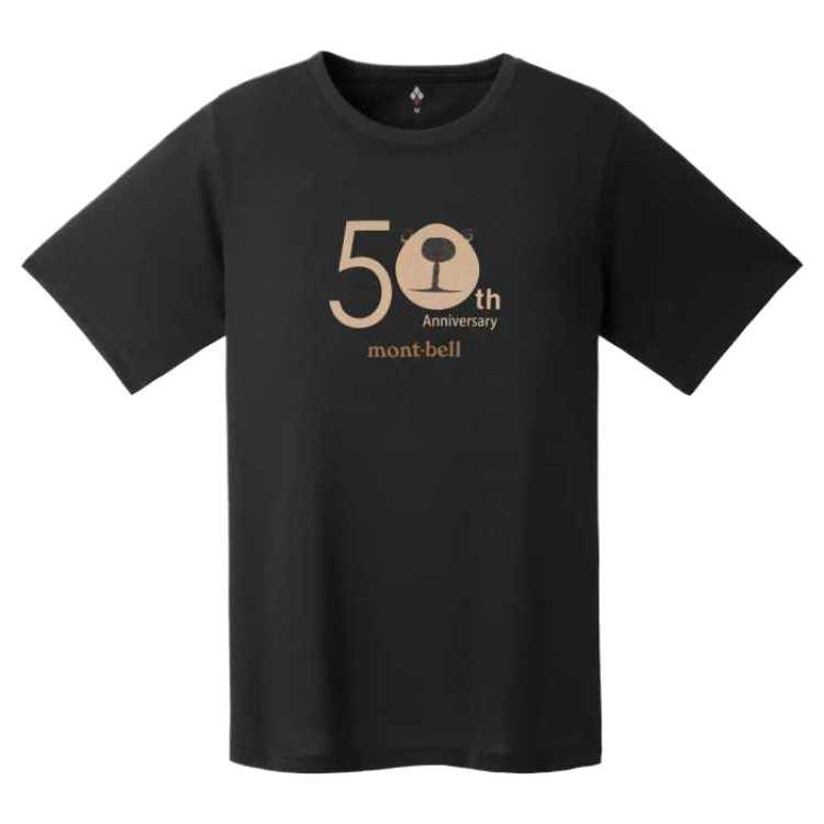 

MONTBELL MontaBear50th Удобная Стильная Простая Универсальная Футболка с коротким рукавом SS25 Обычная Женская Черная M чёрный