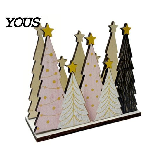 Weihnachts-Tischdeko Baum Serviettenhalter für Tische, Rustikaler Holz-Cocktail-Servietten-Spender im Farmhouse-Stil, Stehend für Küchentheke, Esstisch