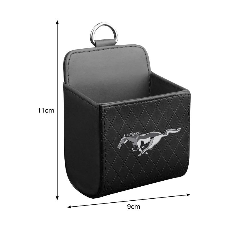 Araba Deri Saklama Çantası Hava Menfezi Torpido Gözü Düzenleyici Asılı Organizer Ford Mustang Mondeo Focus Fiesta Escape Kuga Ecosport Ranger için