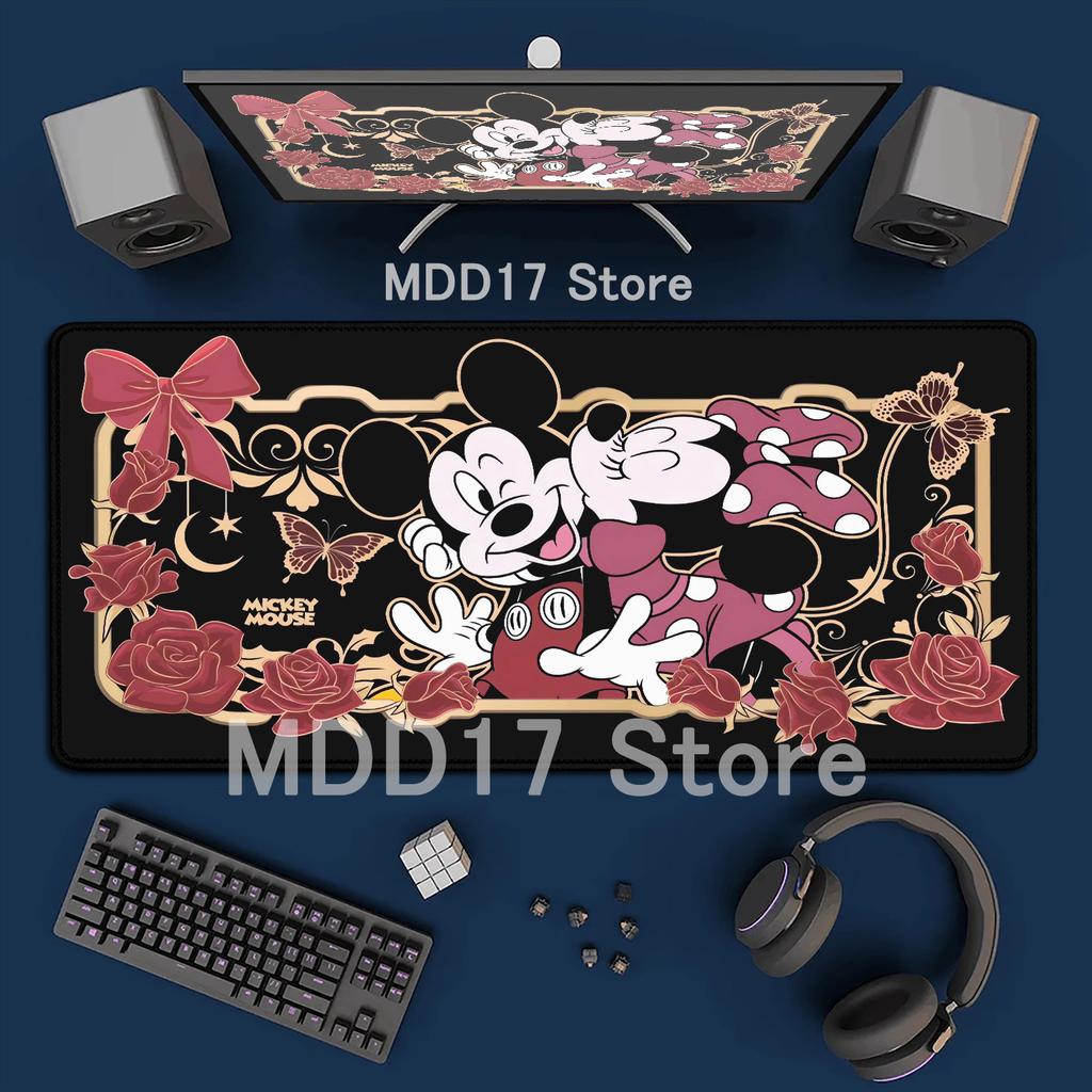 HD Printing Anime Mouse Pads Black and White Mickey Mouse Pad Speed Pc Computer Keyboard Desk Mat PC Gaming Accessories Mousepad