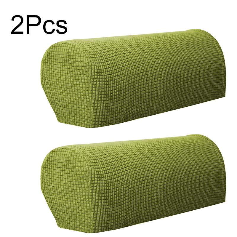 2Pcs/Set Couch Chair Protector Removable Armchair Covers Replaceable Solid Color Modern Polyester Fiber Armrest Arm Stretch Sofa