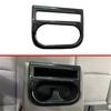 For Toyota bZ4X 2022 2023 24 Carbon Fiber Rear Water Cup Holder Frame Cover Trim
