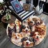 Dogs Collage Round Area Rug,Carpet Rug for Living Room Bedroom Sofa Playroom Decor,Non-slip Floor Mat