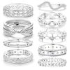 Original 925 Sterling Silver Women Rings Sparking Zirconium Ring LOVE Wedding Rings for Engagement Jewelry Anniversary Gift