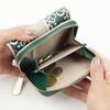 Hiroko Koshino Femme Wallet with Round Compact Black Women's Tri-fold Zipper, Monogram, Wallet,