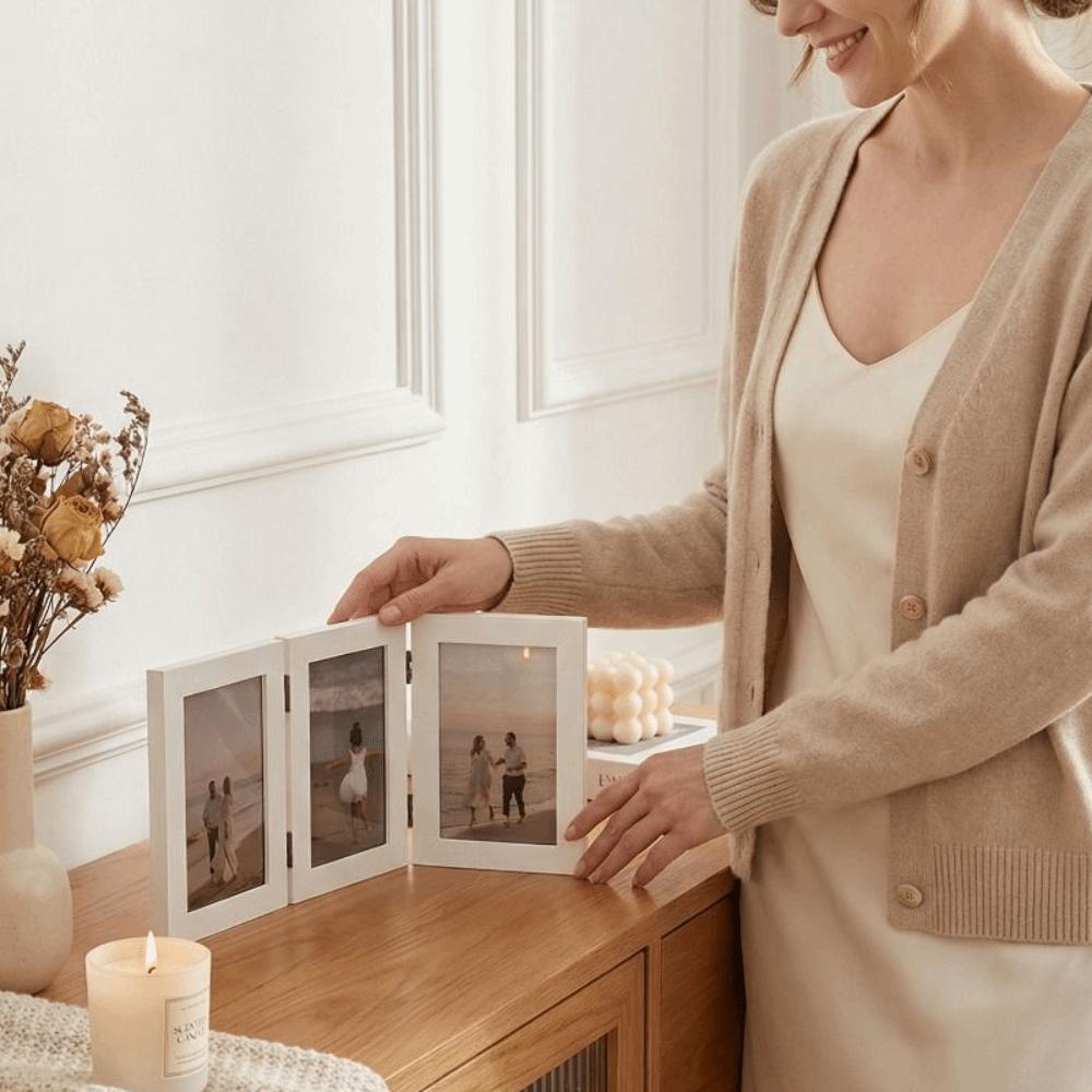 Modern Simple Desktop Picture Frame Rectangular Picture Frame Ornaments Folding Photo Frame  Gifts