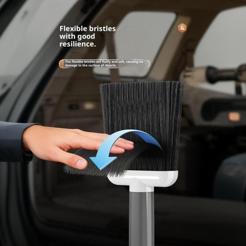 Handheld Soft Bristle Dusting Brush Multi-functional Gap Cleaning Tool with Hanging Hole for Window Sill Baseboard Drawer Track Cleaning
