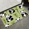 Cute Cartoon Panda Floor Mat Flannel Rugs Soft Winter Warmth Floor Mat Thickened Non-Slip for Living Room Home Door Mat