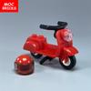 Briques de Construction Moc Non Toxiques Ville Sports Équitation Vélo Trottinette Moto Casque Assemblage Blocs de Construction Compatible Avec 15396C01 Jouets Cadeaux Enfants