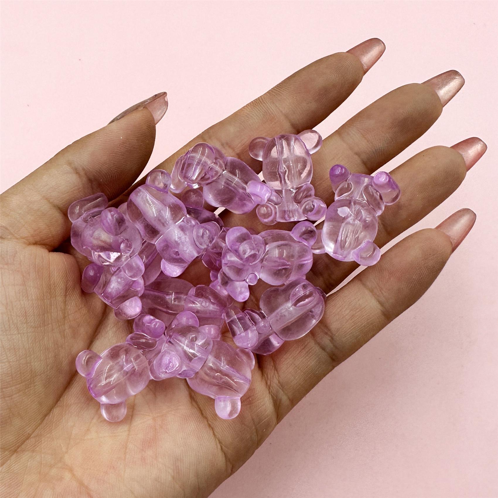 

Товары для вечеринок Акриловые прозрачные хрустальные бусины в виде медведя, материал для украшений, 25 шт., модный брелок, аксессуар 17*22 мм, ожерелье, браслет своими руками