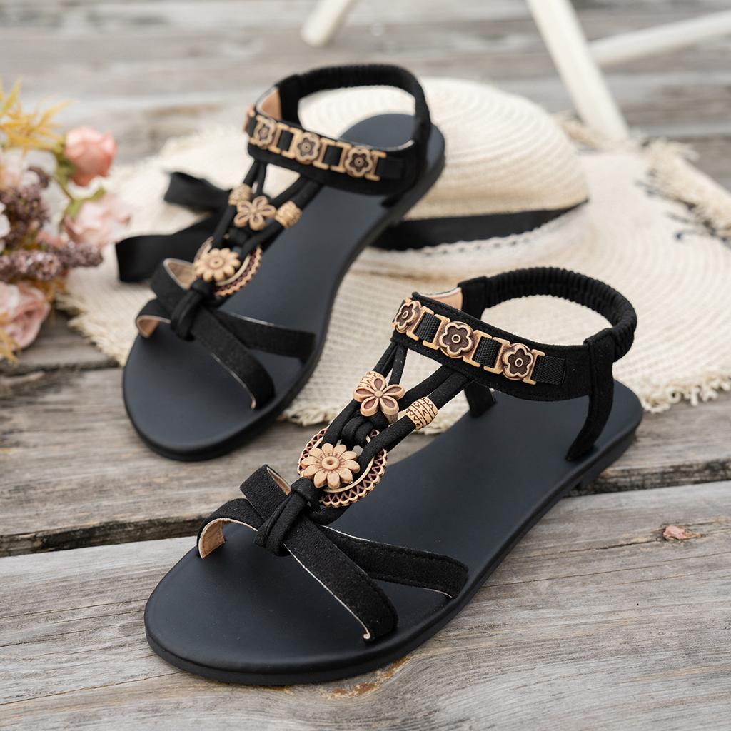 Fashion Women's Sandals Summer Bohemian Vacation Style Sandal Outdoor Casual Beach Shoes for Women Non Slip Flat Sandalias Mujer
