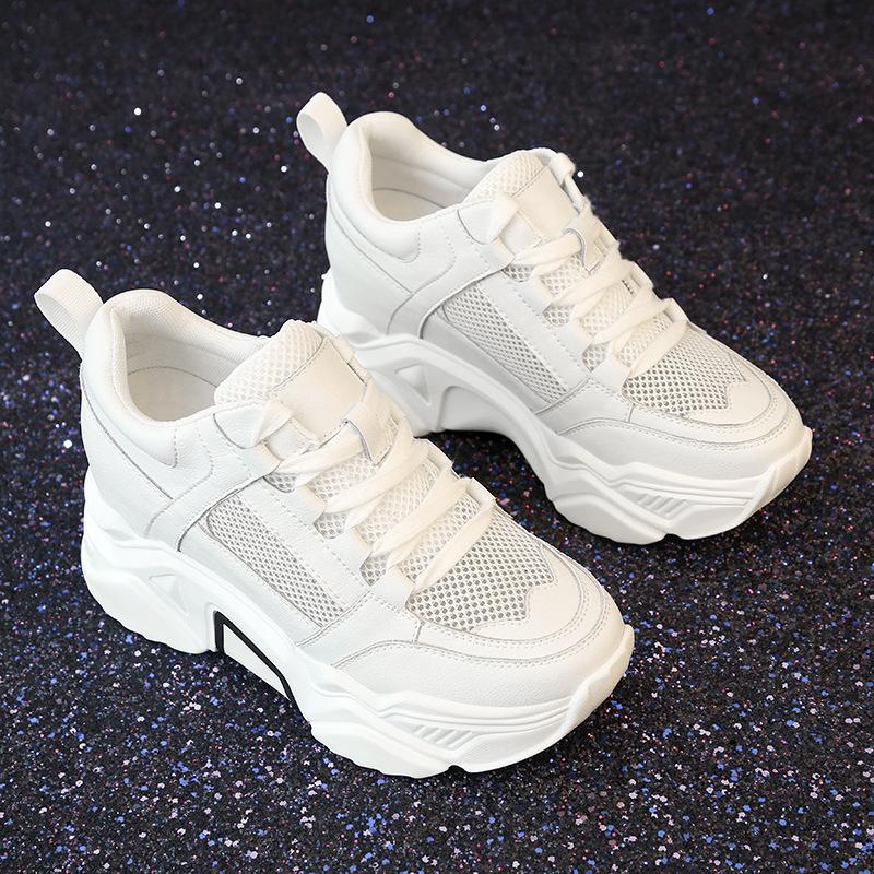 Inner height increase dad shoes spring and autumn new ins trendy shoes platform sports shoes running casual