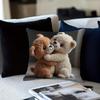 Cuddle-Tastic Teddy Bears Printed Pillowcase for a Warm and Adorable Bedtime Sofa Cushion Cover, Home Decoration, 2D Printing