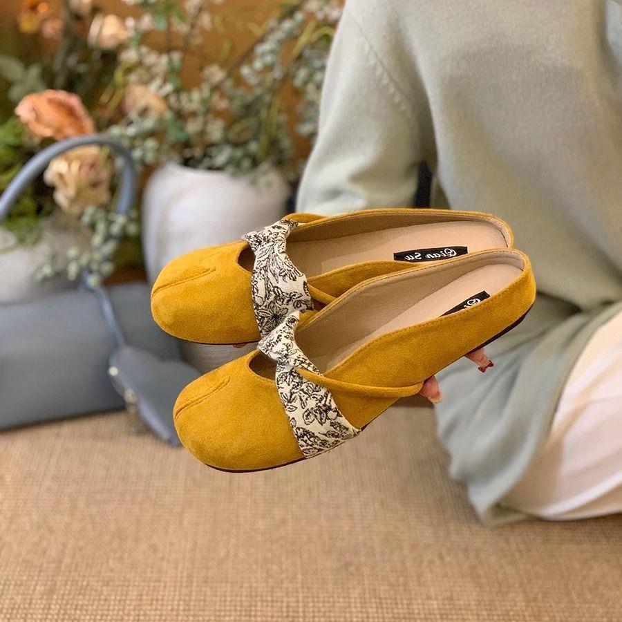 French fashion gentle fairy style ballet slippers 2025 new retro temperament shallow mouth versatile Mary Jane shoes