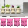Succulent Plant Pots Silicone Mold Cat Panda Resin Mold DIY Animal Resin Mold