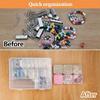 30 Compartment Clear Organizer Boxes Plastic Stackable Art Storage Case Multifunctional Jewelry Boxes Household Organization