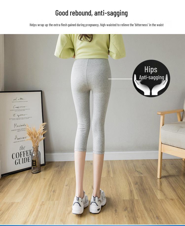 Högmidjade sommarleggings för gravida med smal passform och magstöd