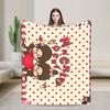 Super warme Decken Kinder Erwachsene Picknick Niedliche Monchichis Überwurf Decke Flanell Tagesdecke Für Couch Stuhl Sofa Bettbezug